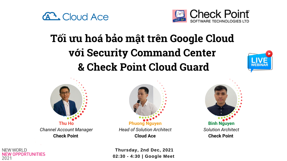Tối ưu hoá bảo mật trên Google Cloud với Security Command Center và Check Point Cloud Guard